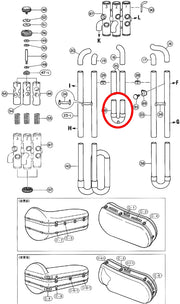 Yamaha Tuba 2nd Valve Slide Assembly BB201S(2)