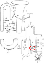 Yamaha Tuba Bell to 2nd Branch Brace 2 BB631S