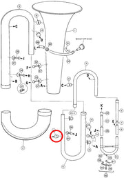 Yamaha Tuba 1st Branch to 2nd Branch Brace 3 BB631S