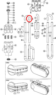 Yamaha Tuba 3rd Valve Auxiliary Tube 2 BB201S(2)