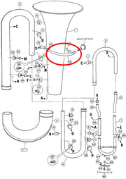 Yamaha Tuba Mouthpipe Assembly BB321(2)