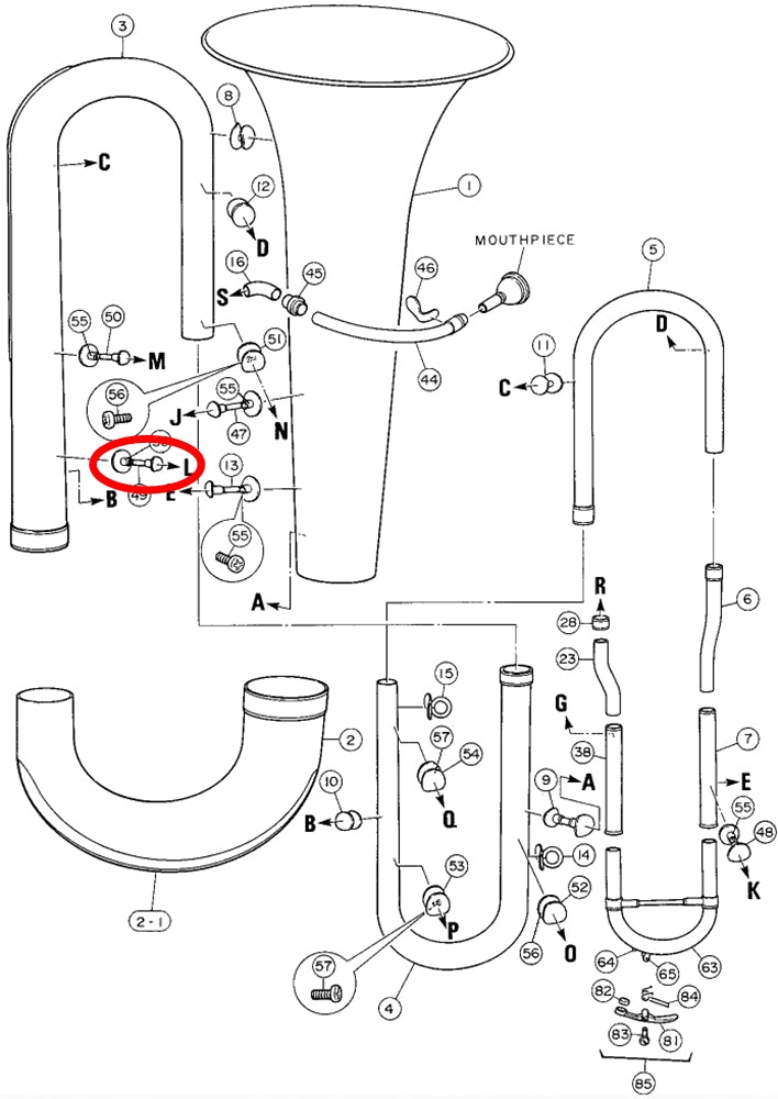 Yamaha Tuba Brace 9 BB321(2)