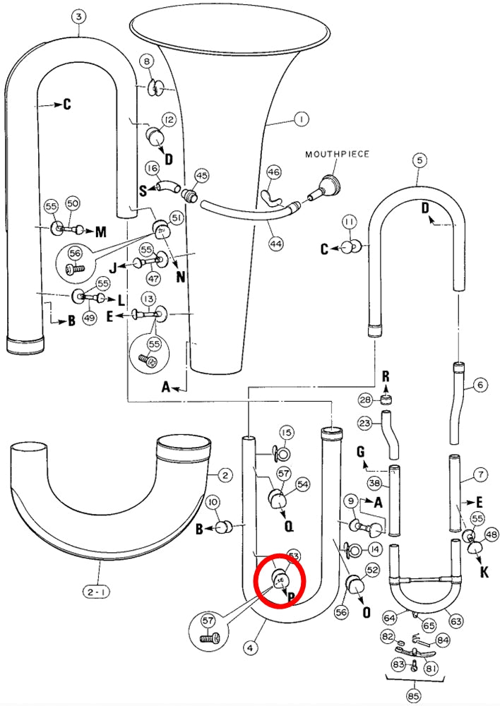 Yamaha Tuba Brace 13 BB321(2)