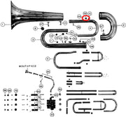 Yamaha Tuba 2nd Branch to 4th Valve Auxiliary Slide No. 2 Brace