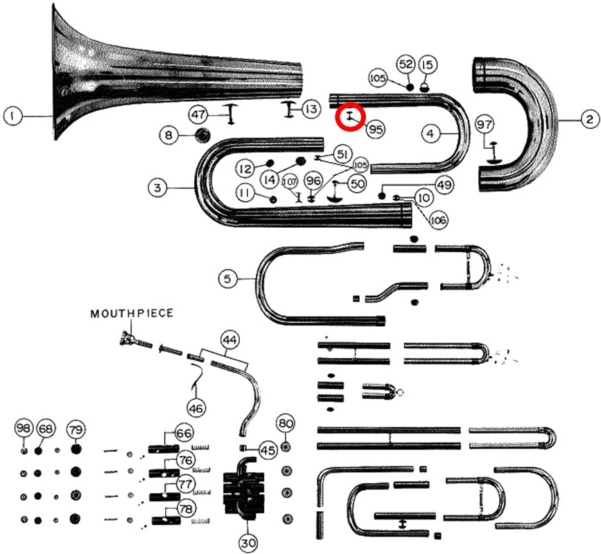 Yamaha Tuba Brace 4 BB321(2)