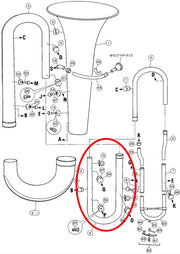 Yamaha Tuba 2nd Branch Assembly BB321(2)
