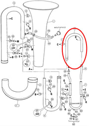 Yamaha Tuba 3rd Branch Assembly BB321(2)