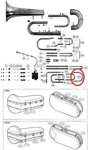 Yamaha Tuba 4th Valve Auxiliary Slide No. 2 BB321(2) W4030321