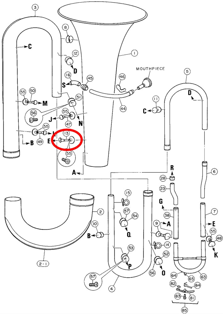 Yamaha Tuba Brace 6 BB321S