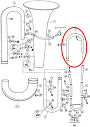 Yamaha Tuba 3rd Branch Assembly YBB321S