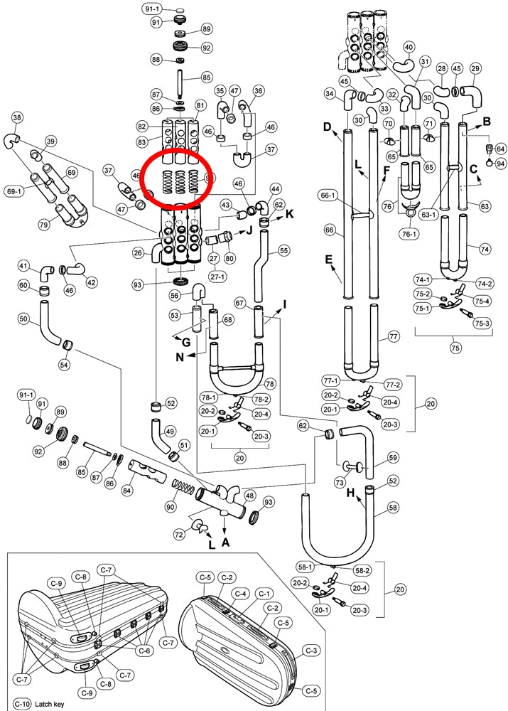 Yamaha Tuba Valve Springs Set of 4 YBB632