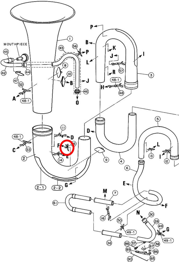 Yamaha Tuba Brace 7 BB641(2)