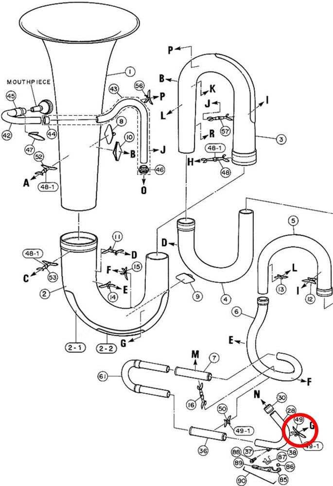 Yamaha Tuba Brace 14 BB641(2)