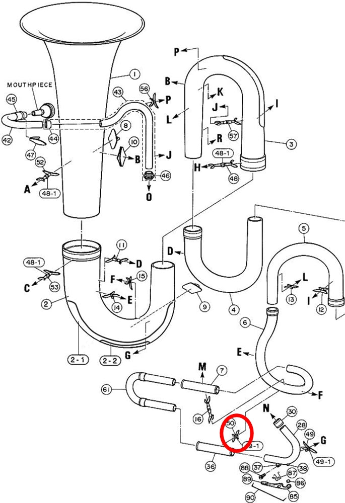 Yamaha Tuba Brace 15 BB641(2)
