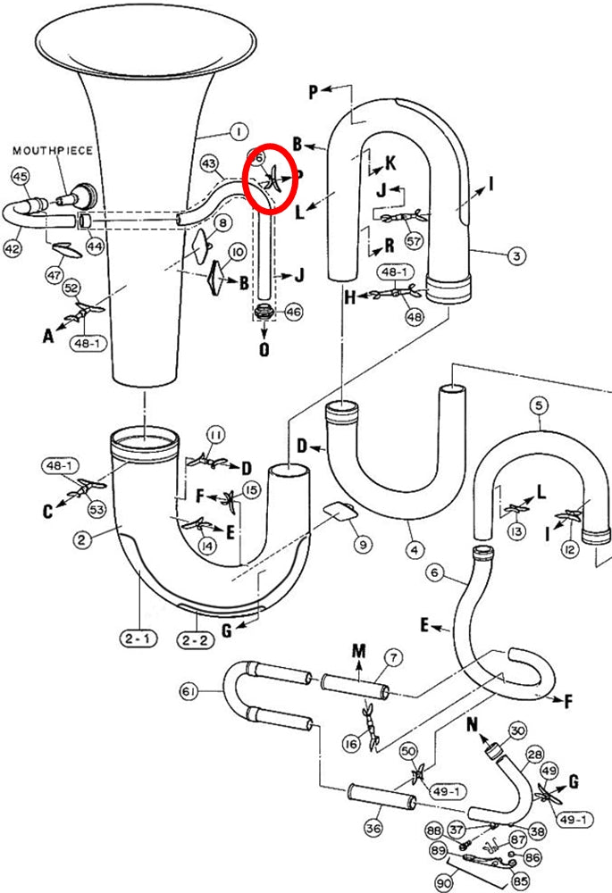 Yamaha Tuba Brace 21 BB641(2)