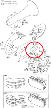Yamaha Tuba 3rd Branch Assembly BB641(2)