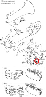 Yamaha Tuba Water Key Holder BB641(2)