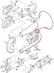 Yamaha Tuba Bell to 1st Branch Buffing Brace 1 CB621 W4339410