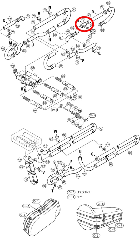 Yamaha Tuba Branch Ferrule No. 2 Assembly CB621S