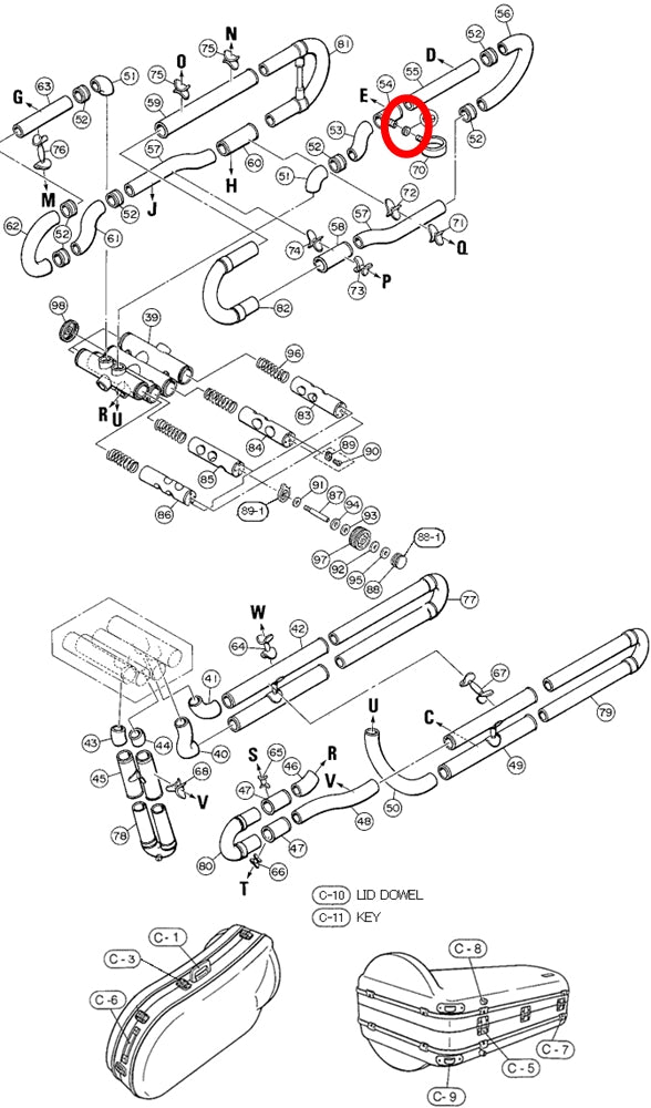 Yamaha Tuba Adjusting Nut M5P0.8 CB621S