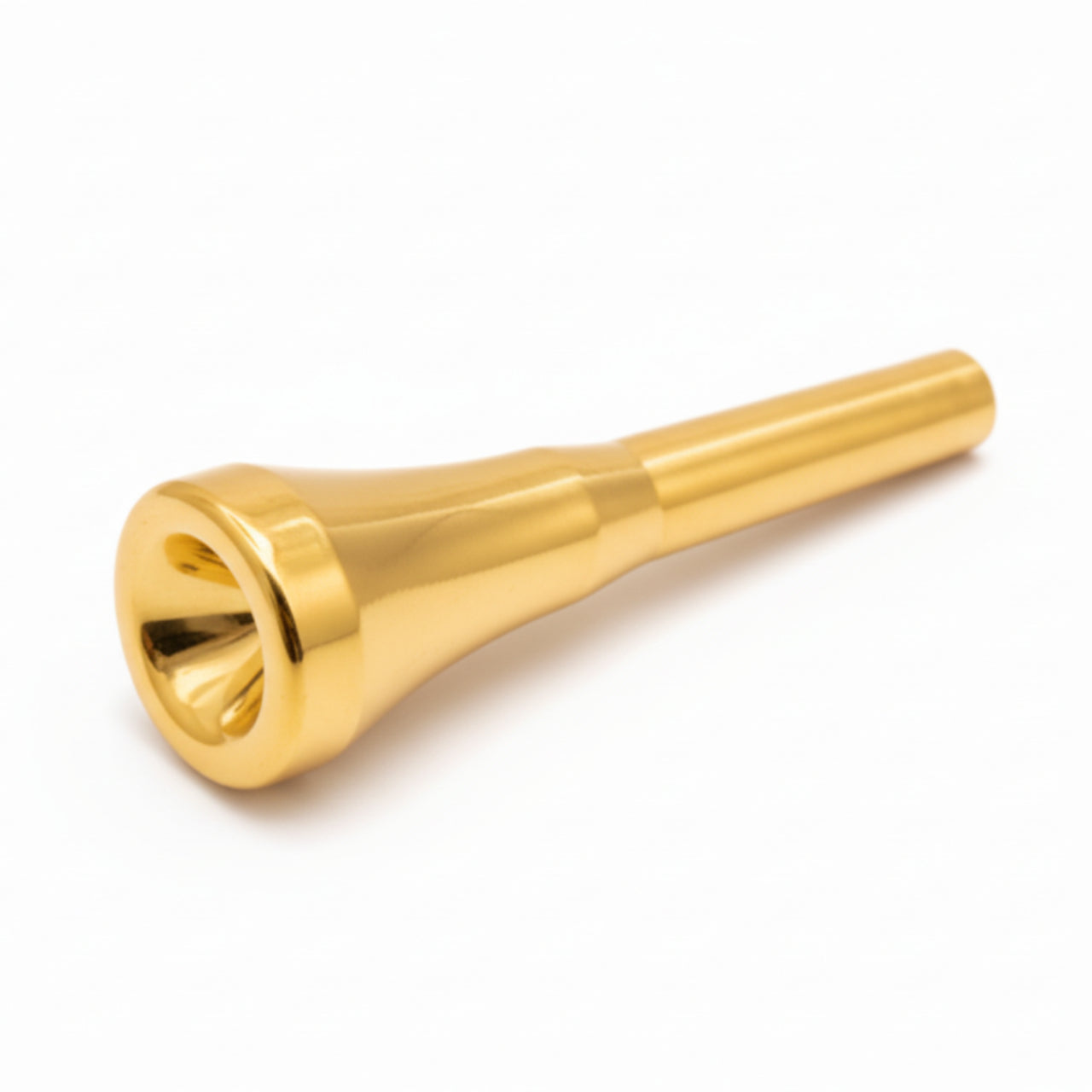 King Old Style System Blue Trumpet Mouthpiece, gold plated, Medium cup depth