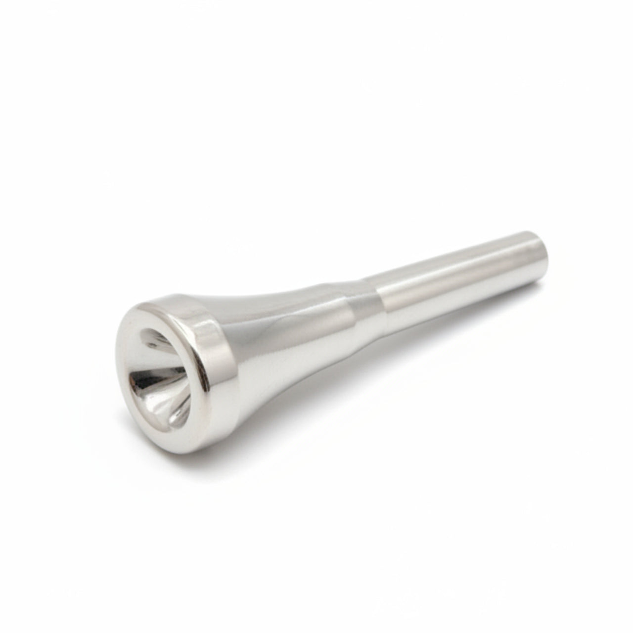 King Old Style System Blue Trumpet Mouthpiece by Conn-Selmer, 2. Medium cup depth, silver