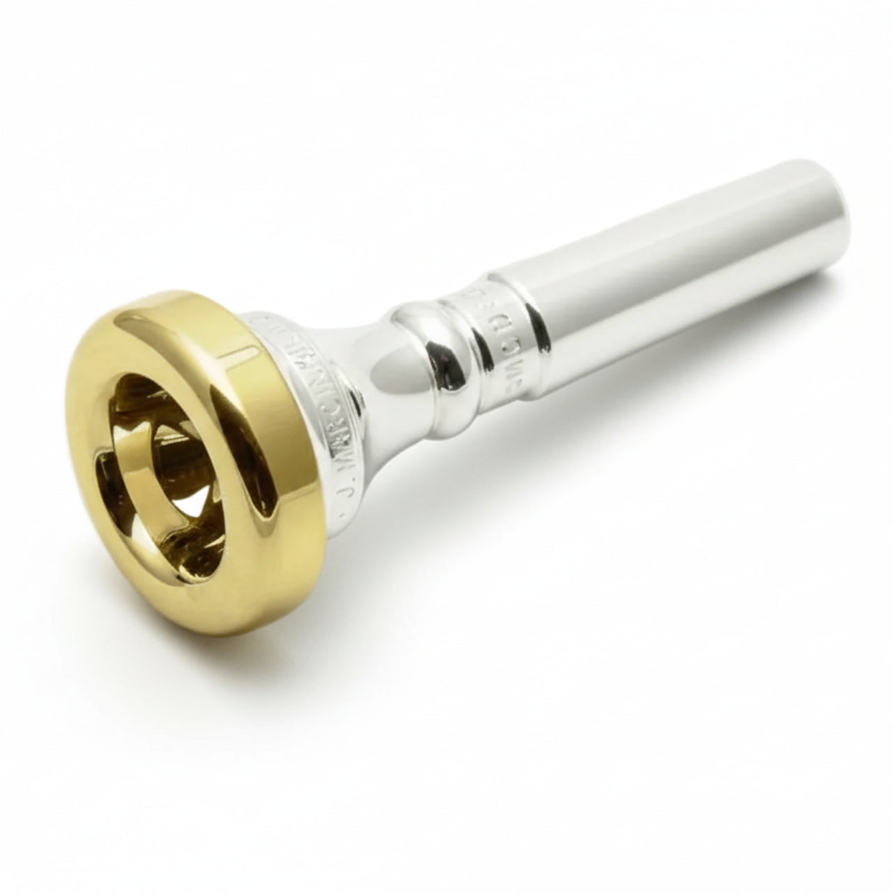 Marcinkiewicz flugelhorn mouthpiece with couesnon taper, gold plated rim