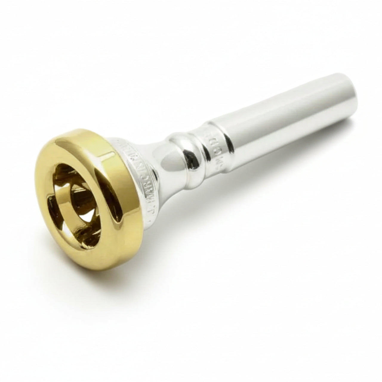 marcinkiewicz flugel horn mouthpiece with large morse taper, gold plated rim