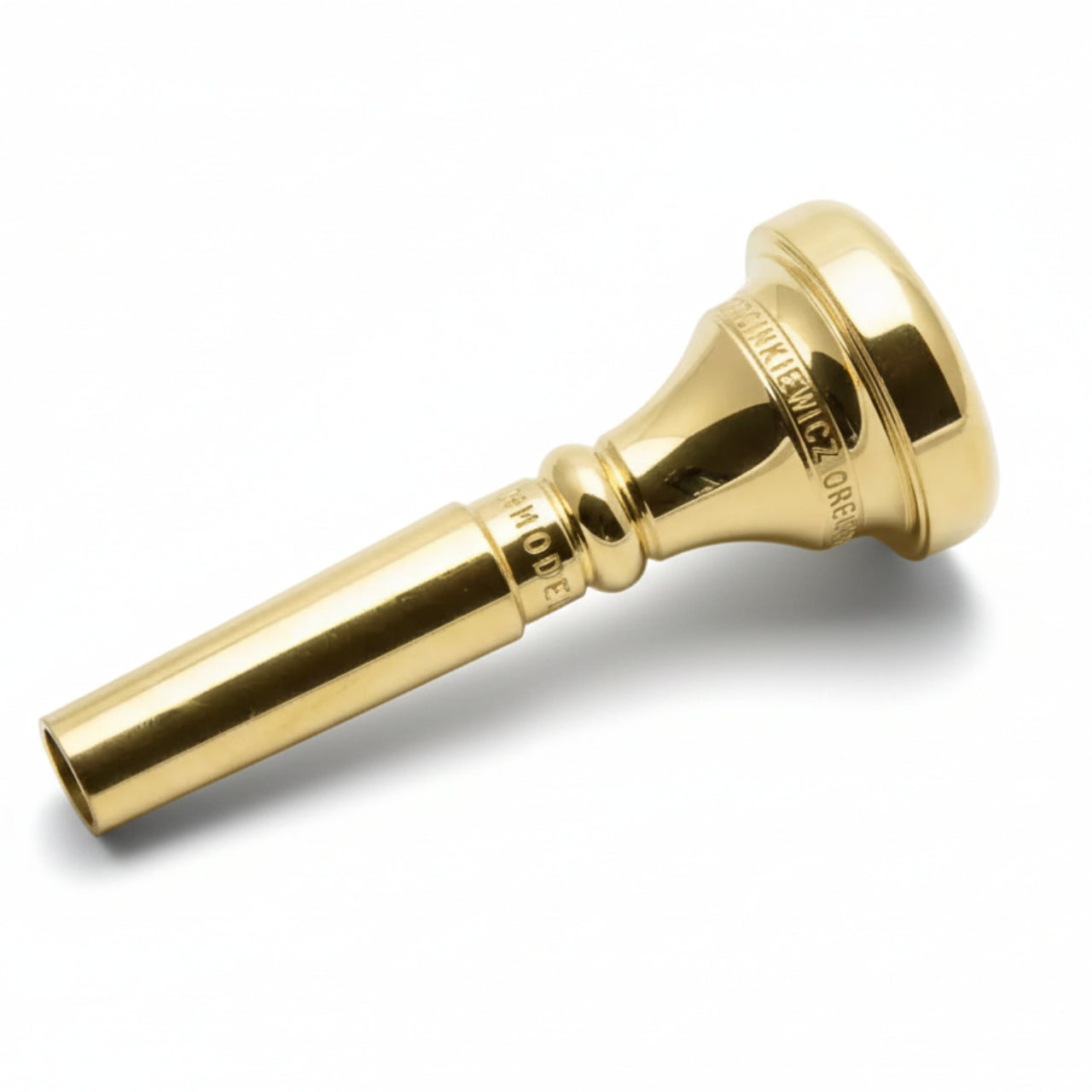 Mrcinkiewicz flugelhorn mouthpiece with a small morse/bach taper, gold plated