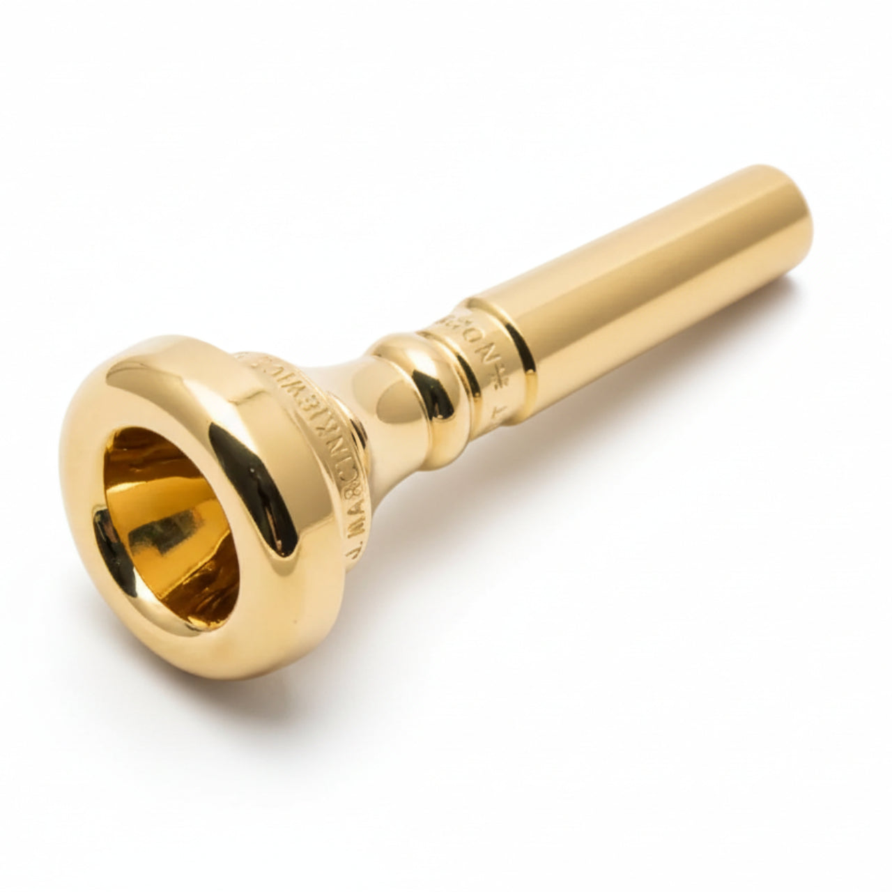 Mrcinkiewicz flugelhorn mouthpiece with a small morse/bach taper, gold plated