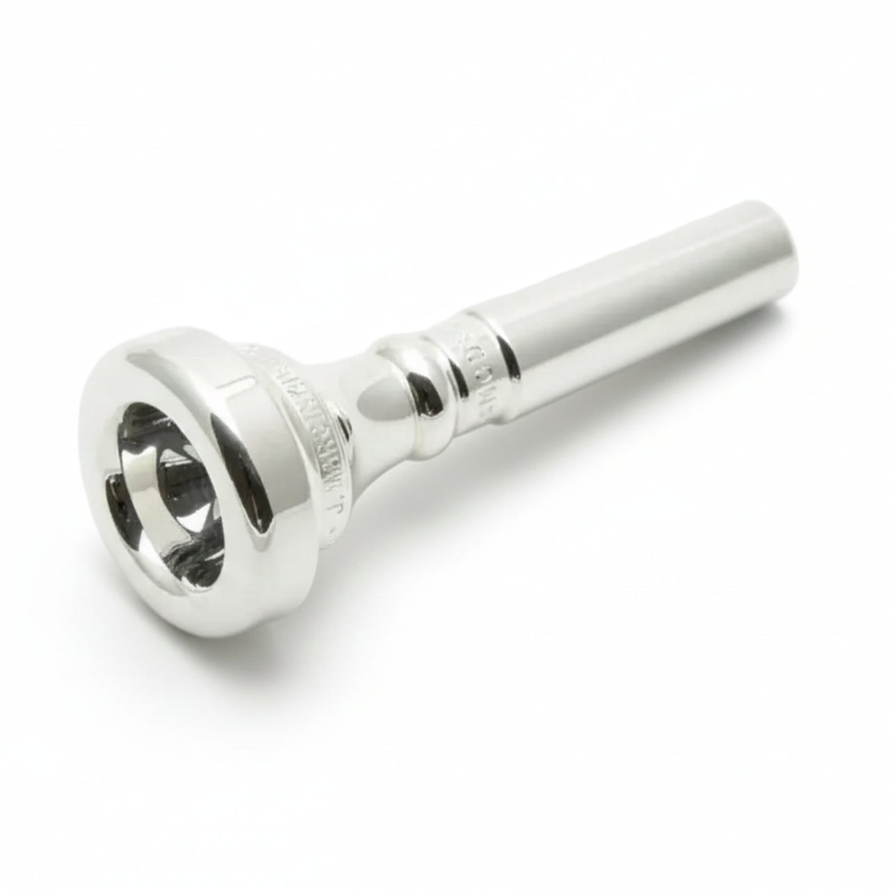 Mrcinkiewicz flugelhorn mouthpiece with a small morse/bach taper, silver