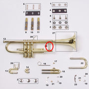 Conn/Bach/King Trumpet Brace Rod, Silver Plated