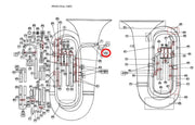 King Baritone/Euphonium/Sousaphone 3rd to 4th Slide Brace