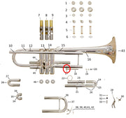 Conn Trumpet Threaded Stop Post, Silver Plated