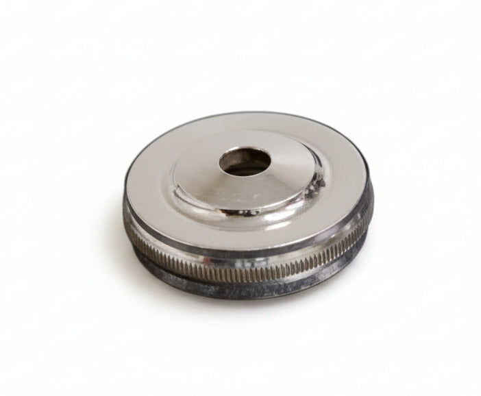 Conn/King Sousaphone Bottom Valve Cap, Silver & Satin Silver Horns