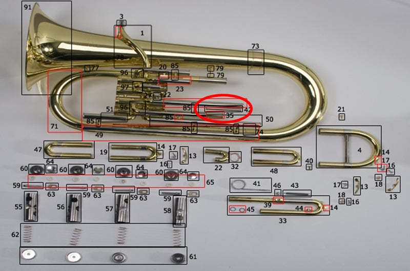 Conn Euphonium/Trombone Brace Tube
