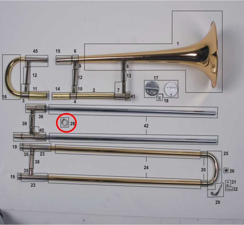 Conn Trombone Slide Lock Ring