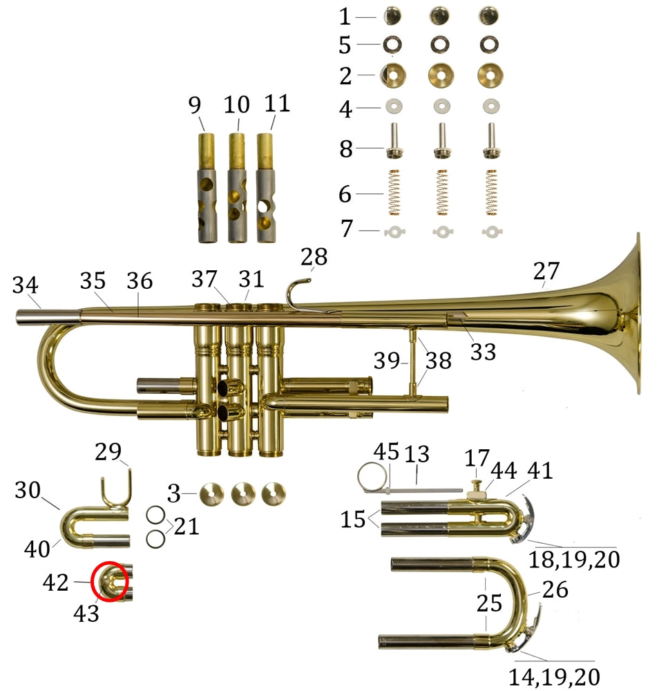 Conn/King Trumpet Pull Knob