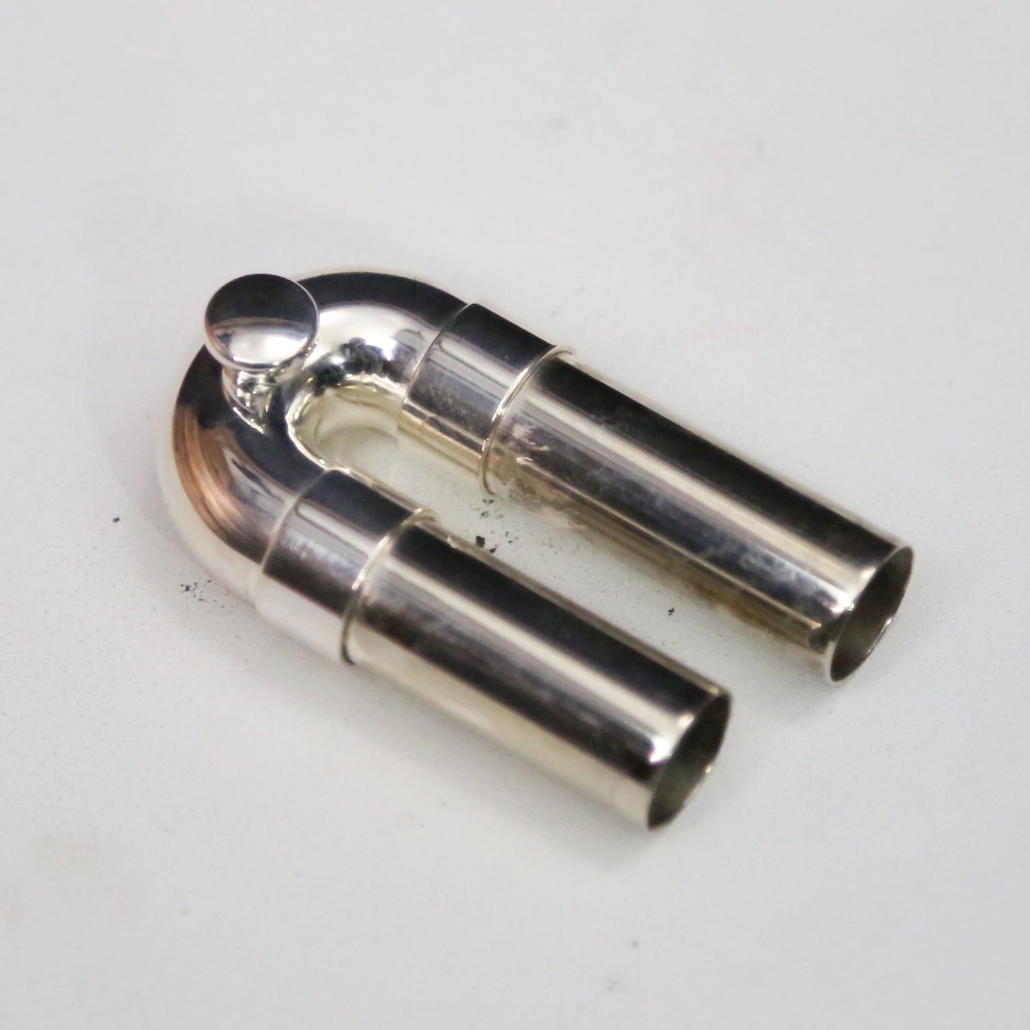 Conn/King Silver Flair Trumpet 3rd Slide Assembly, End, Silver Plated