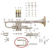 King Silver Flair Trumpet Tuning Slide Assembly, Silver Plated