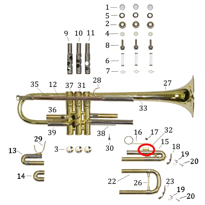 Bach Trumpet Student Model TR710/711 Prelude Lyre Holder