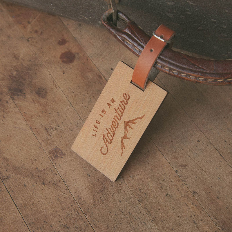 Life is an Adventure Wooden Rectangle Tag