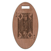 Jack of Diamonds Wooden Oval Tag