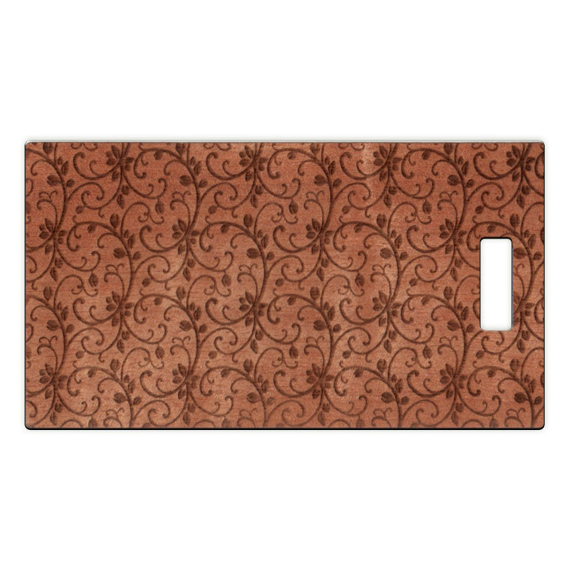 Frilly Pattern Wooden Rectangle Tag
