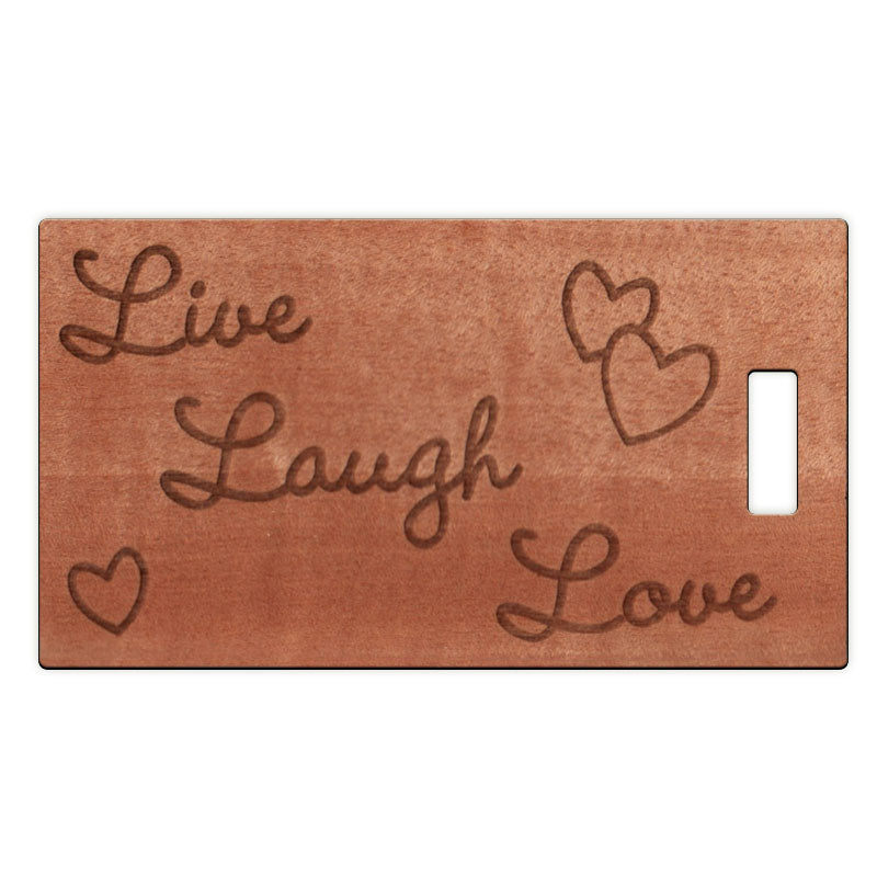 Live Laugh Love Wooden Rectangle Tag