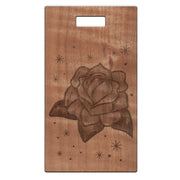 Rose Tattoo Wooden Rectangle Tag