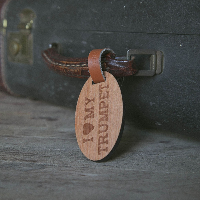 I Love My Trumpet, Wooden Oval Tag