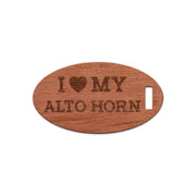 I Love My Alto Horn, Wooden Oval Tag