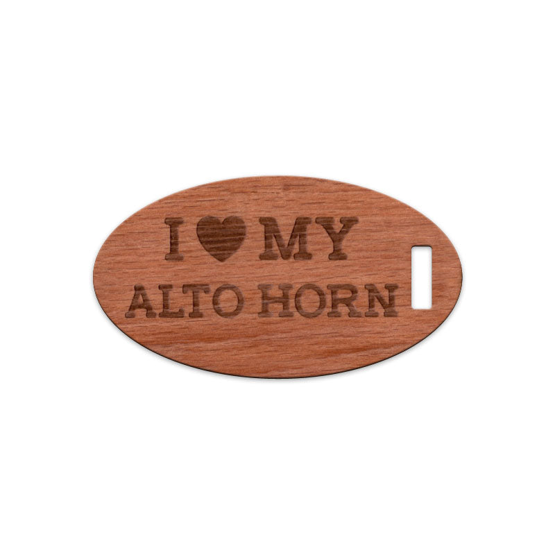 I Love My Alto Horn, Wooden Oval Tag