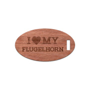 I Love My Flugelhorn, Wooden Oval Tag